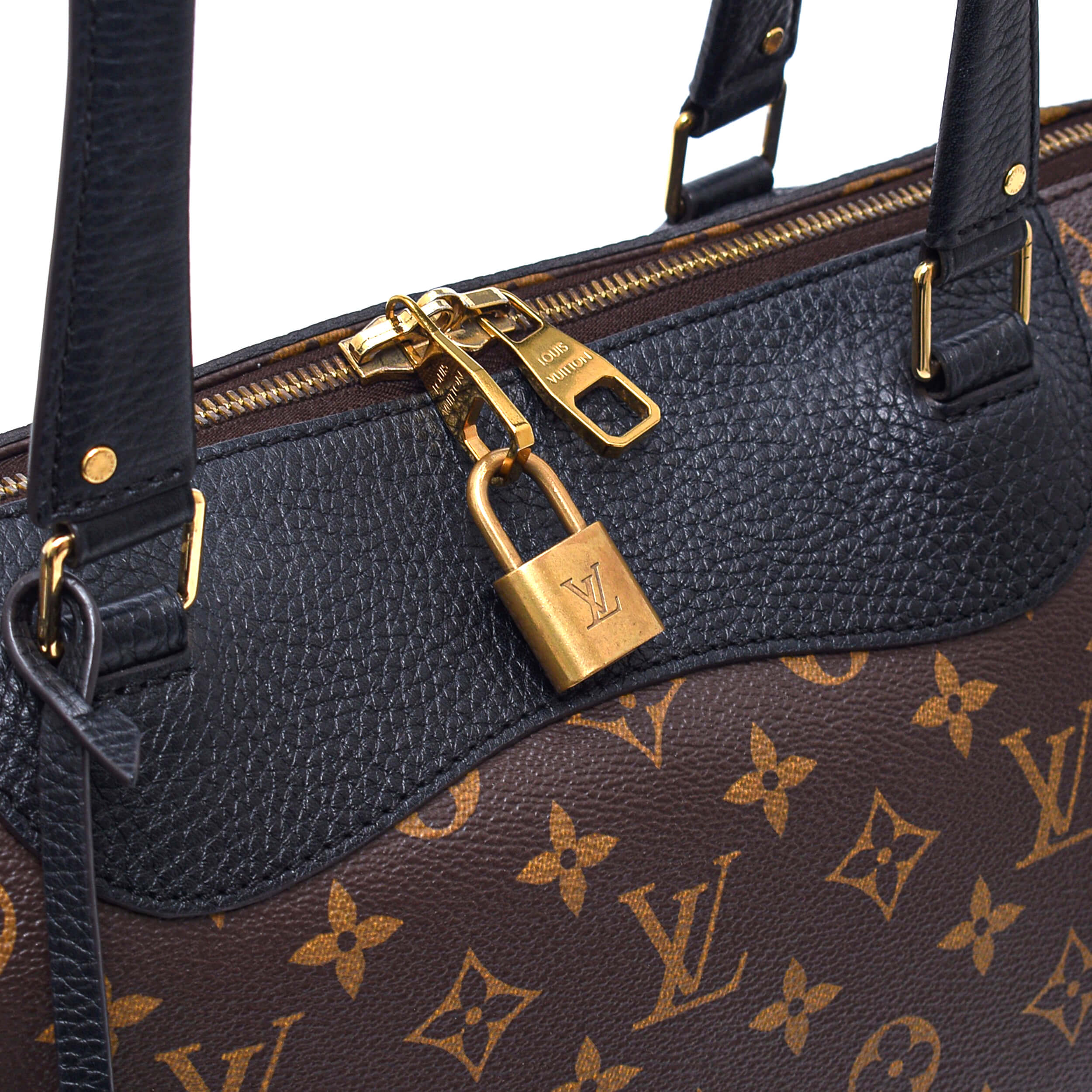 Louis Vuitton - Monogram Canvas&Black Leather MM Estrela Bag